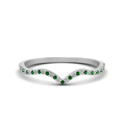 thin-curved-diamond-band-with-emerald-in-14K-white-gold-FD8300BGEMGR-NL-WG
